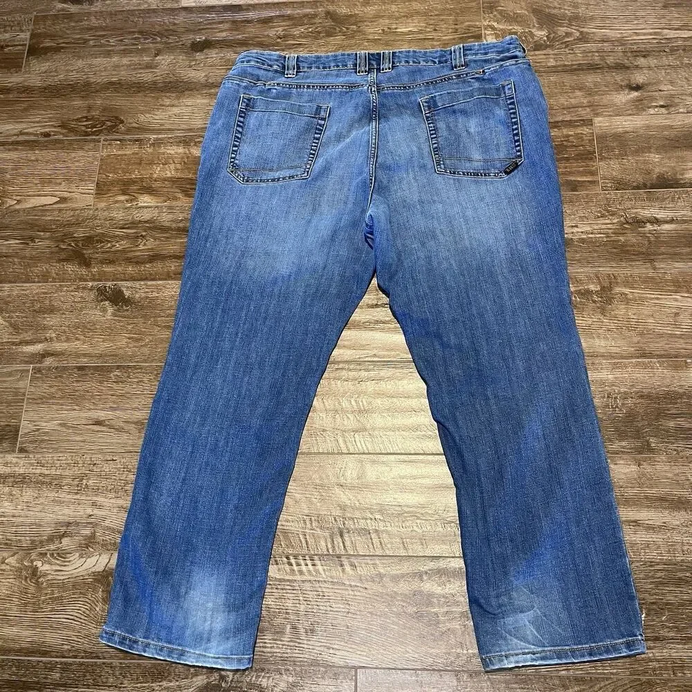 5.11 Tactical Defender-Flex Straight Leg Jeans Mens 42x30 Medium Wash 74477
